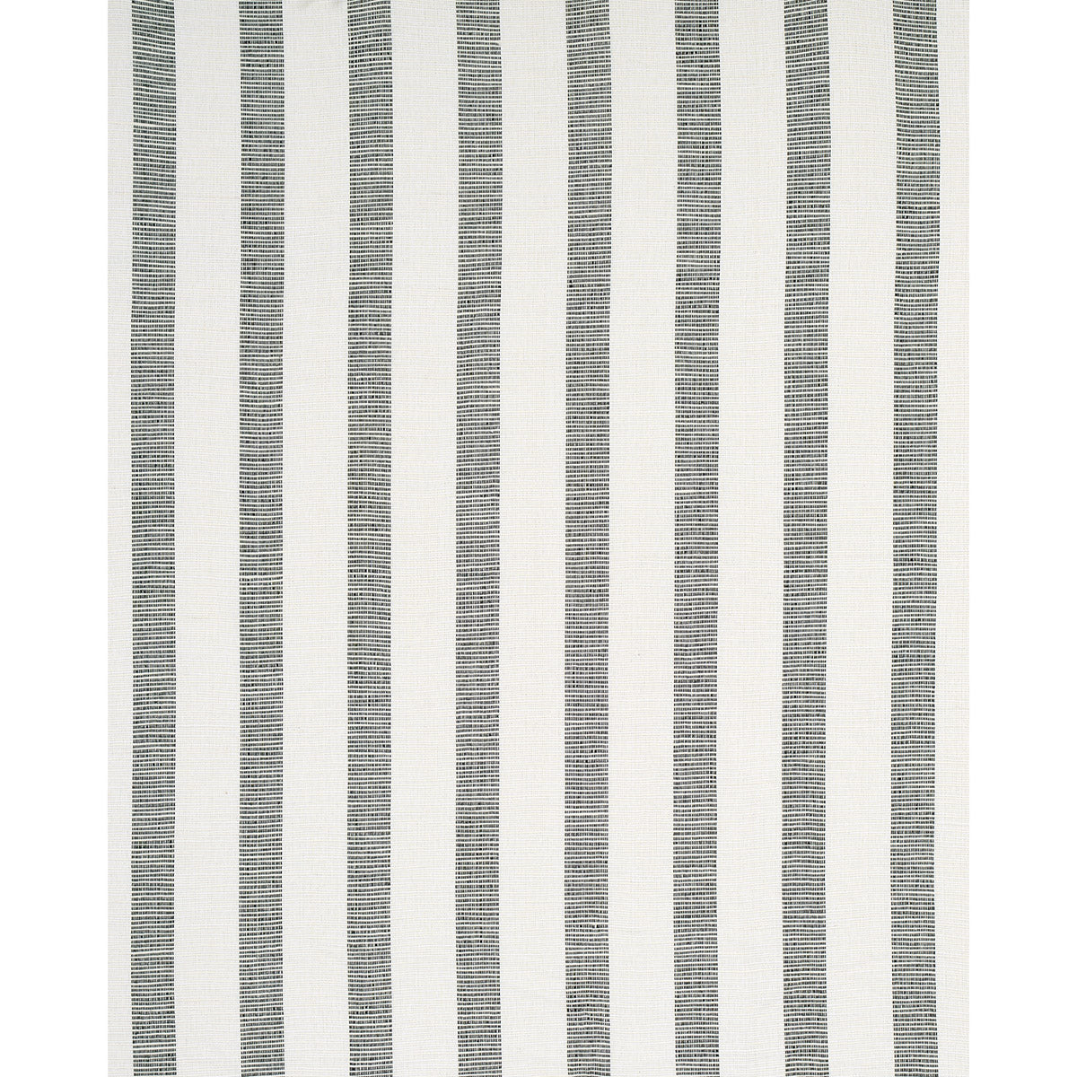 Black high-performance woven fabric with evenly spaced narrow vertical gray stripes; minimalist striped pattern.