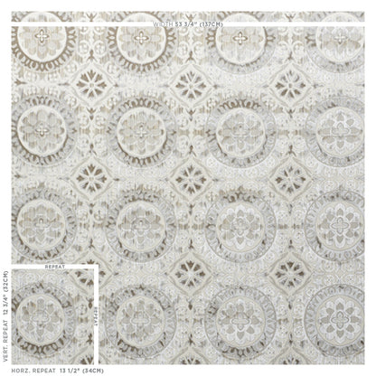 SCHUMACHER  CUT & PATTERNED VELVETS SUZANI STRIE VELVET CUT VELVET CUT VELVET PEARL   - 77642