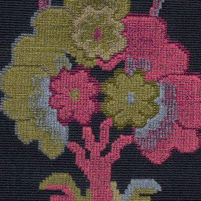 SCHUMACHER  CUT & PATTERNED VELVETS JENNIE VELVET VELVETS VELVETS MIDNIGHT , MAGENTA   - 77740