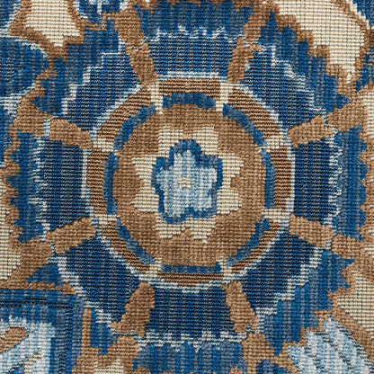 SCHUMACHER  CUT & PATTERNED VELVETS GARLAND VELVET CUT VELVET CUT VELVET BLUE   - 77761