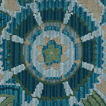 SCHUMACHER  CUT & PATTERNED VELVETS GARLAND VELVET CUT VELVET CUT VELVET PEACOCK   - 77762