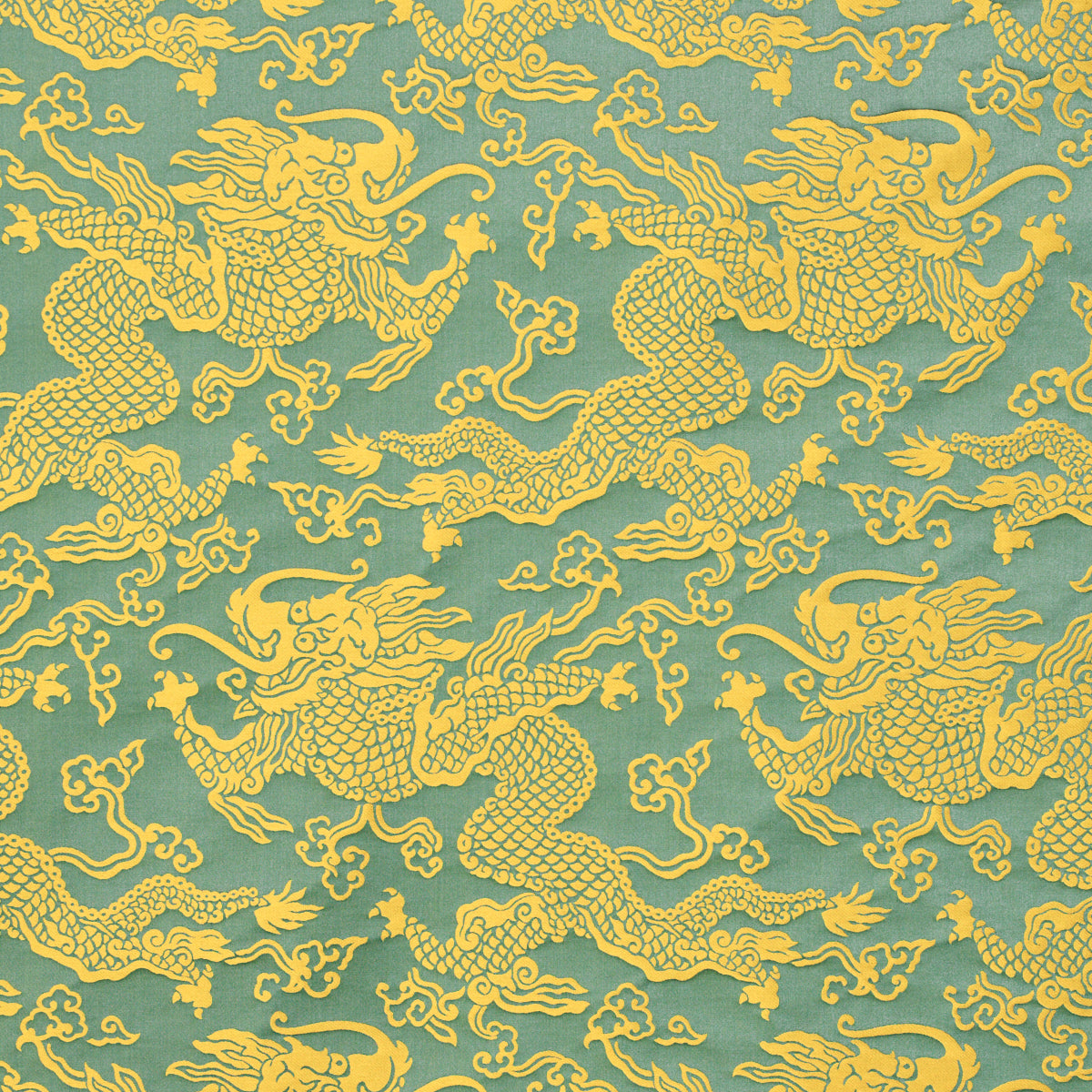 SCHUMACHER  FIRE BREATHER RUAN DRAGON DAMASK SILKS & SATIN,PATTERN WOVENS SILKS & SATIN,PATTERN WOVENS GOLD   - 78102