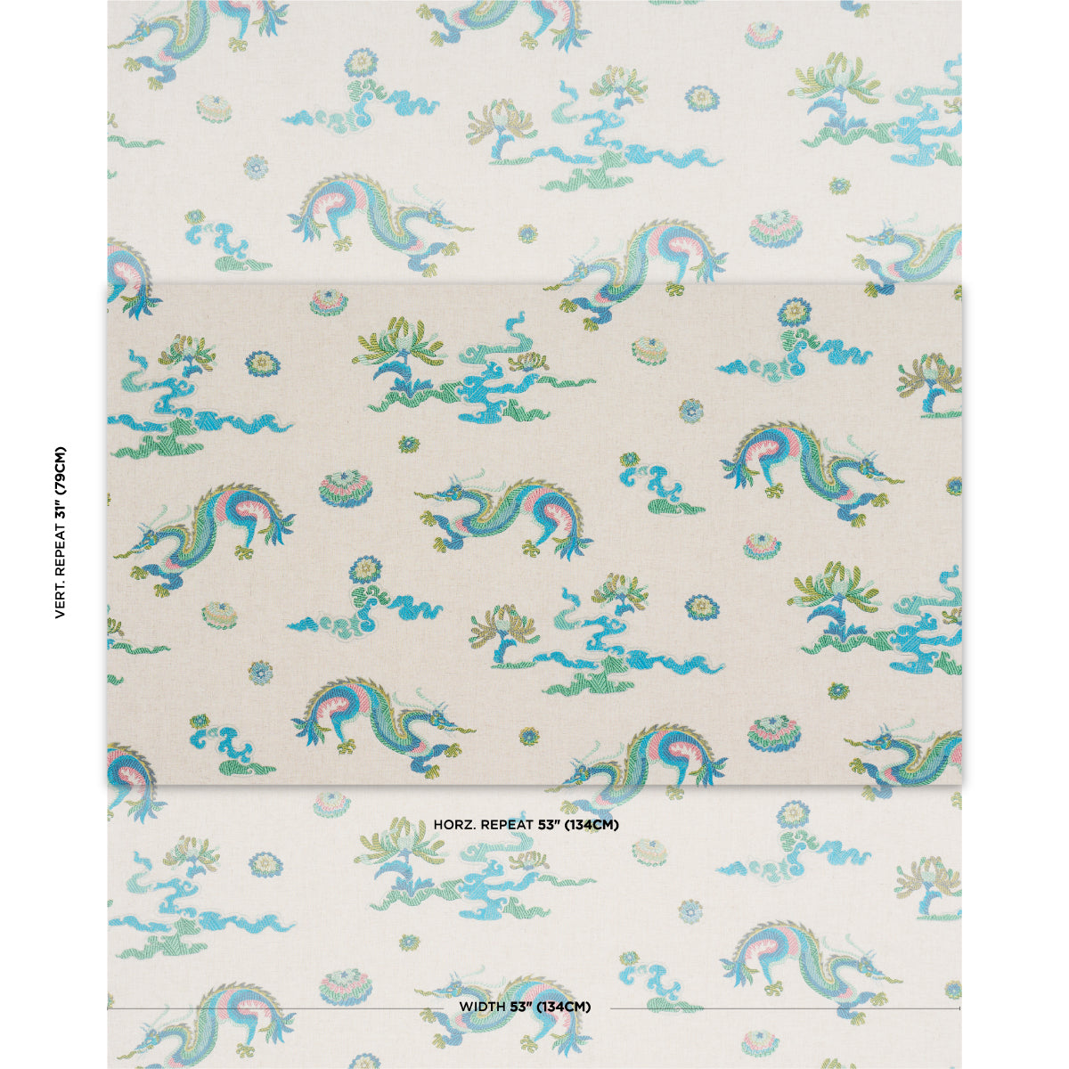 SCHUMACHER  FIRE BREATHER Hanlun Dragon Embroidery EMBROIDERIES EMBROIDERIES NATURAL   - 78110