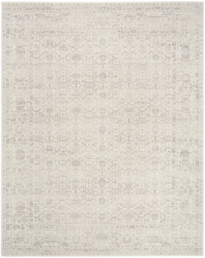 Rectangular cream rug with subtle vintage oriental pattern in soft neutral tones.