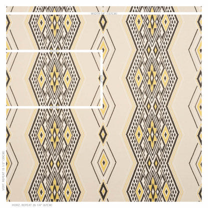 SCHUMACHER  TRUE WEST Bayeta Embroidery EMBROIDERIES EMBROIDERIES YELLOW , NEUTRAL   - 78152