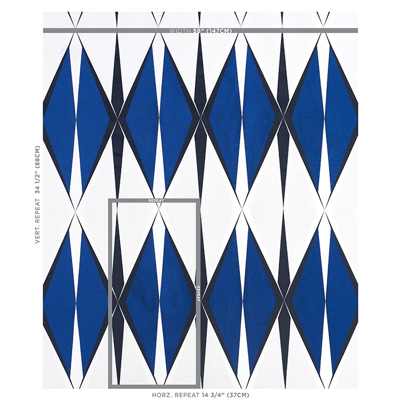 SCHUMACHER  MISTERIOSO ELVETICO PATTERN WOVENS PATTERN WOVENS COBALT   - 78241