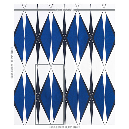 SCHUMACHER  MISTERIOSO ELVETICO PATTERN WOVENS PATTERN WOVENS COBALT   - 78241