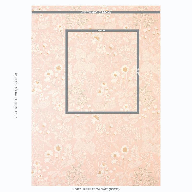 SCHUMACHER  EXQUISITE EMBROIDERIES EMALINE EMBROIDERY EMBROIDERIES EMBROIDERIES BLUSH   - 78310