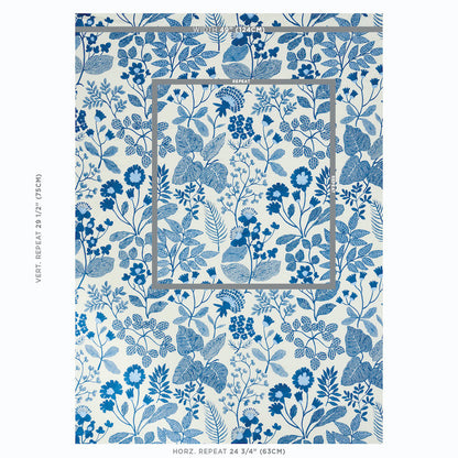 SCHUMACHER  EXQUISITE EMBROIDERIES EMALINE EMBROIDERY EMBROIDERIES EMBROIDERIES BLUE   - 78311