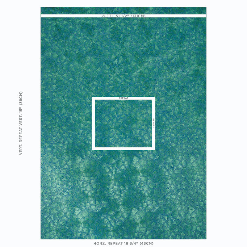 SCHUMACHER  EXQUISITE EMBROIDERIES LOTUS EMBROIDERY EMBROIDERIES EMBROIDERIES JADE   - 78342