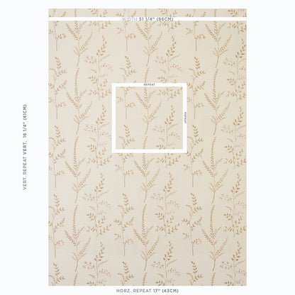 SCHUMACHER  EXQUISITE EMBROIDERIES Cynthia Embroidered Print EMBROIDERIES EMBROIDERIES NATURAL   - 78351