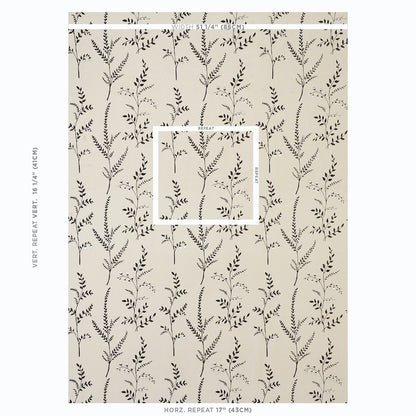 SCHUMACHER  EXQUISITE EMBROIDERIES Cynthia Embroidered Print EMBROIDERIES EMBROIDERIES BLACK   - 78352