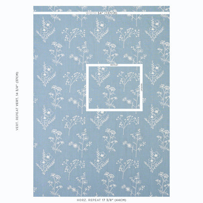 SCHUMACHER  EXQUISITE EMBROIDERIES LISBETH EMBROIDERY EMBROIDERIES EMBROIDERIES BLUE   - 78360