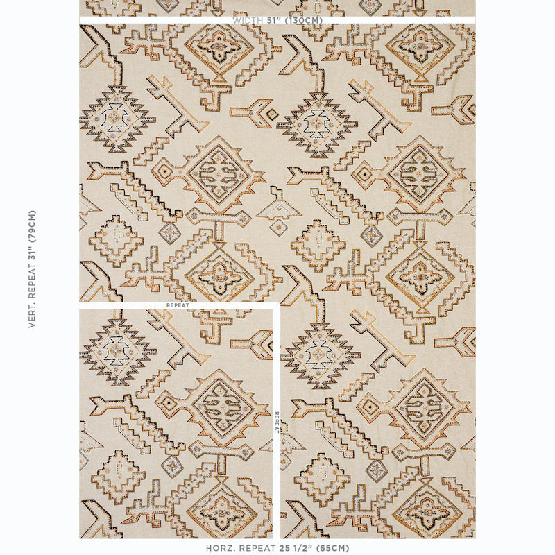 SCHUMACHER  EXQUISITE EMBROIDERIES Ezma Embroidery WOVEN WOVEN NEUTRAL   - 78380