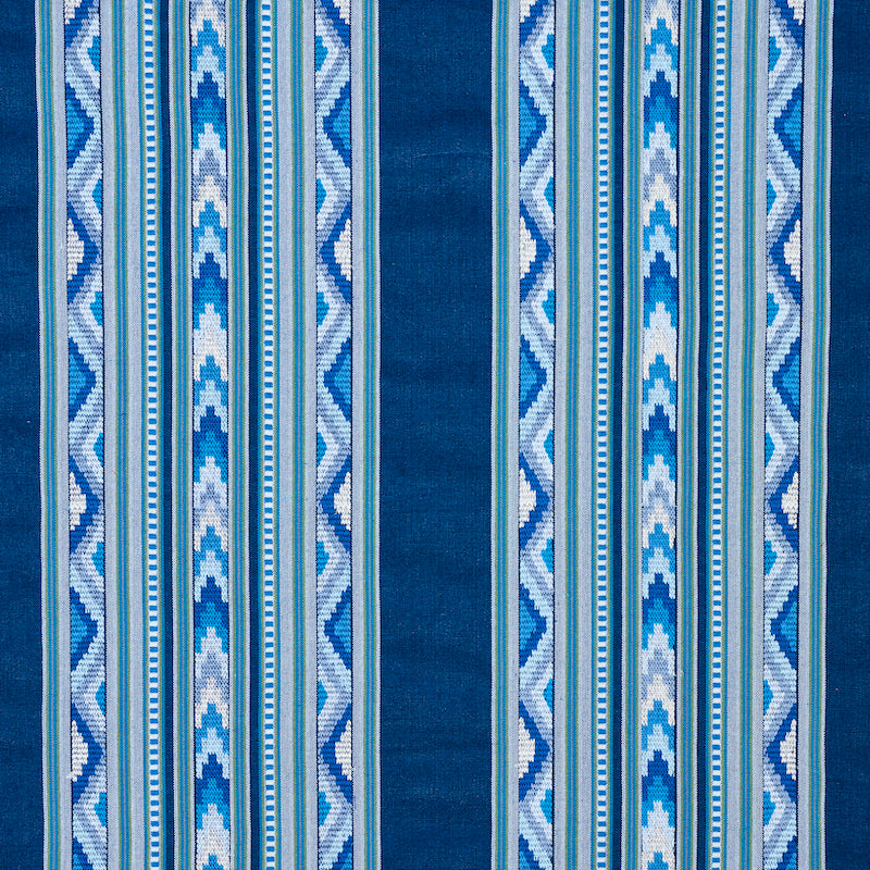 SCHUMACHER  EXQUISITE EMBROIDERIES ZARZUELA STRIPE EMBROIDERY EMBROIDERIES EMBROIDERIES INDIGO   - 78390