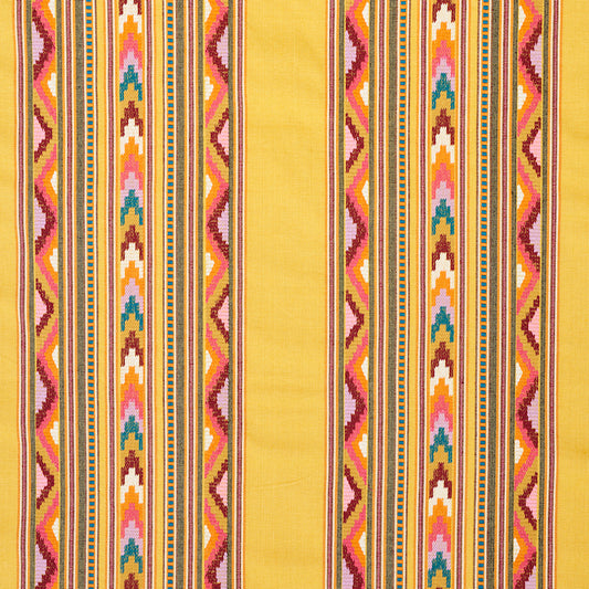 SCHUMACHER  EXQUISITE EMBROIDERIES ZARZUELA STRIPE EMBROIDERY EMBROIDERIES EMBROIDERIES SAFFRON   - 78391