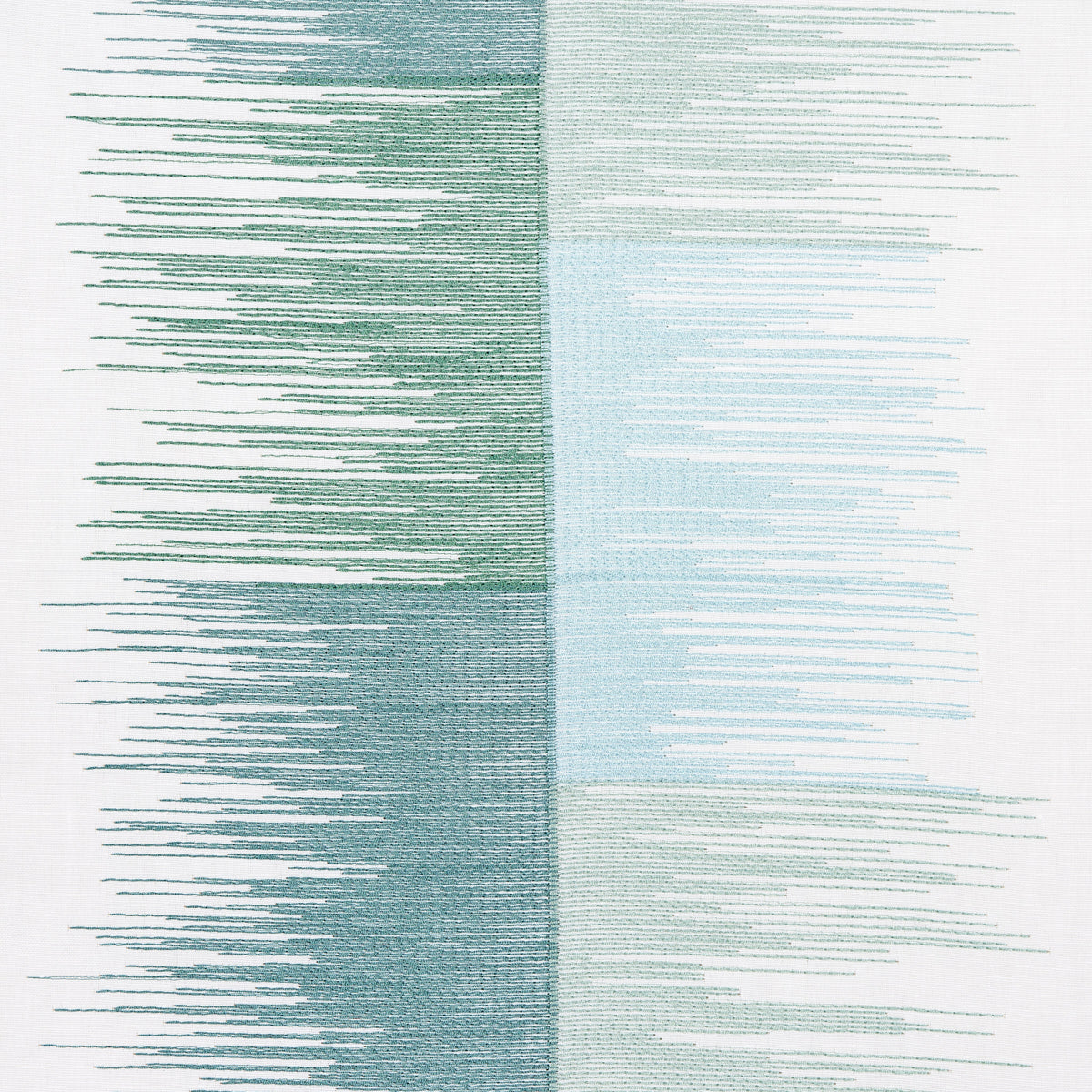 SCHUMACHER FABRIC  UNCOMMON THREADS SUNBURST STRIPE EMBROIDERY   MINERAL   - 78403