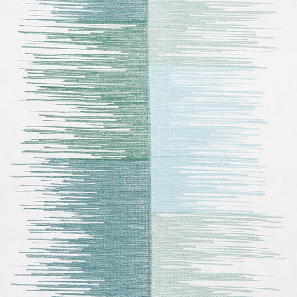 SCHUMACHER FABRIC  UNCOMMON THREADS SUNBURST STRIPE EMBROIDERY   MINERAL   - 78403