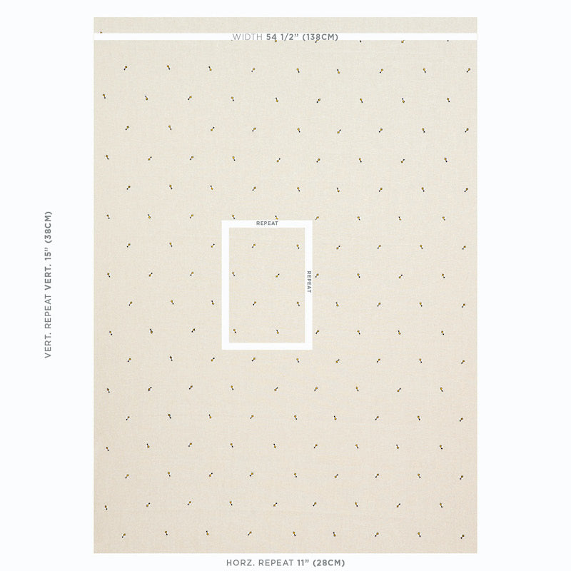 SCHUMACHER  EXQUISITE EMBROIDERIES HONEY BEE EMBROIDERY EMBROIDERIES EMBROIDERIES NATURAL   - 78420