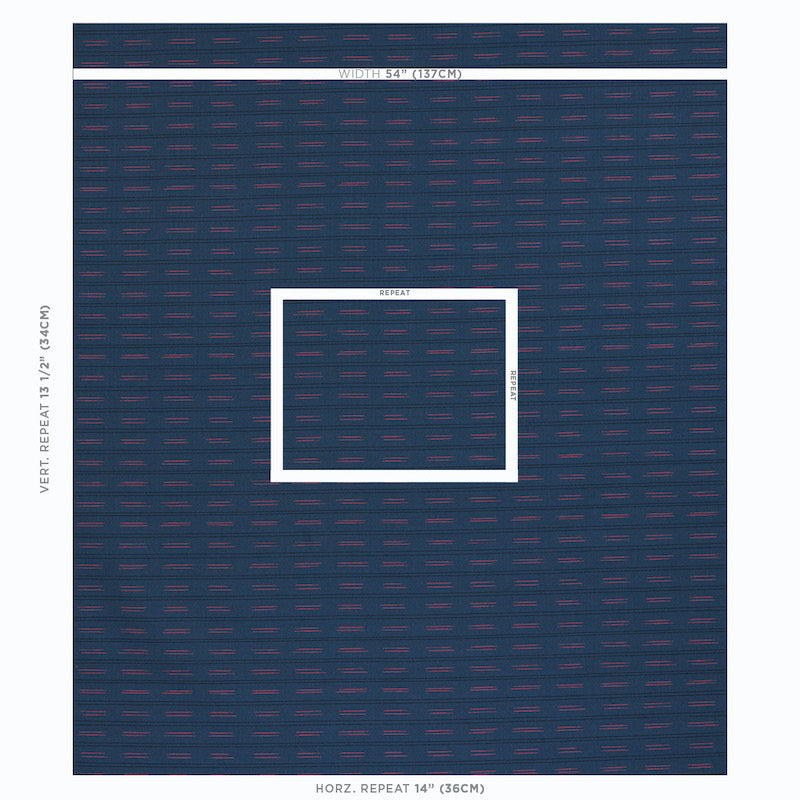 SCHUMACHER  INDOOR/OUTDOOR: PRINTS & WOVENS AINSLEY STRIPE INDOOR/OUTDOOR INDOOR/OUTDOOR,PATTERN WOVENS,HIGH PERFORMANCE INDOOR/OUTDOOR,PATTERN WOVENS,HIGH PERFORMANCE NAVY   - 78581