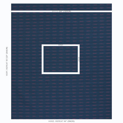 SCHUMACHER  INDOOR/OUTDOOR: PRINTS & WOVENS AINSLEY STRIPE INDOOR/OUTDOOR INDOOR/OUTDOOR,PATTERN WOVENS,HIGH PERFORMANCE INDOOR/OUTDOOR,PATTERN WOVENS,HIGH PERFORMANCE NAVY   - 78581