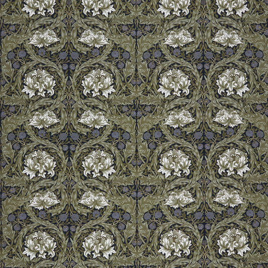 STOUT TEXTILES  MULTIPURPOSE,PRINT TRADITIONAL, LEAF NAVY   - 7860-1
