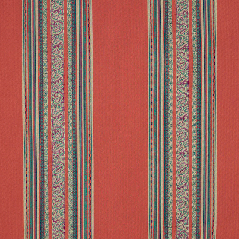 SCHUMACHER  RIVE GAUCHE MARKOVA STRIPE PATTERN WOVENS PATTERN WOVENS RED   - 78601