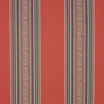 SCHUMACHER  RIVE GAUCHE MARKOVA STRIPE PATTERN WOVENS PATTERN WOVENS RED   - 78601
