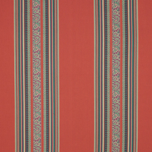 SCHUMACHER  RIVE GAUCHE MARKOVA STRIPE PATTERN WOVENS PATTERN WOVENS RED   - 78601