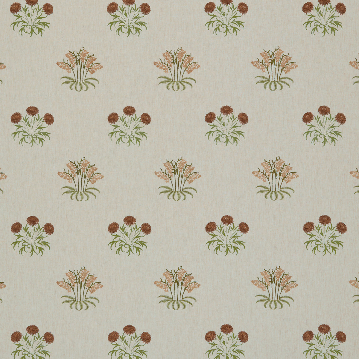 STOUT TEXTILES  DRAPERY,EMBROIDERIES TRADITIONAL, FLORAL PEPPER   - 7862-1
