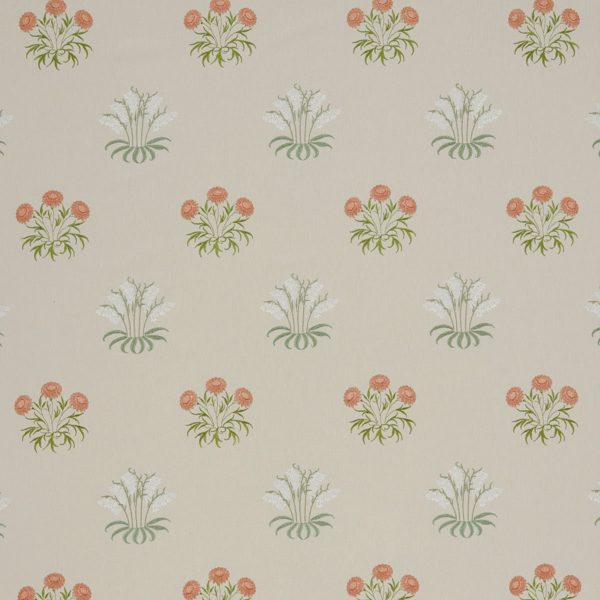 STOUT TEXTILES  DRAPERY,EMBROIDERIES TRADITIONAL, FLORAL SAGE   - 7862-2
