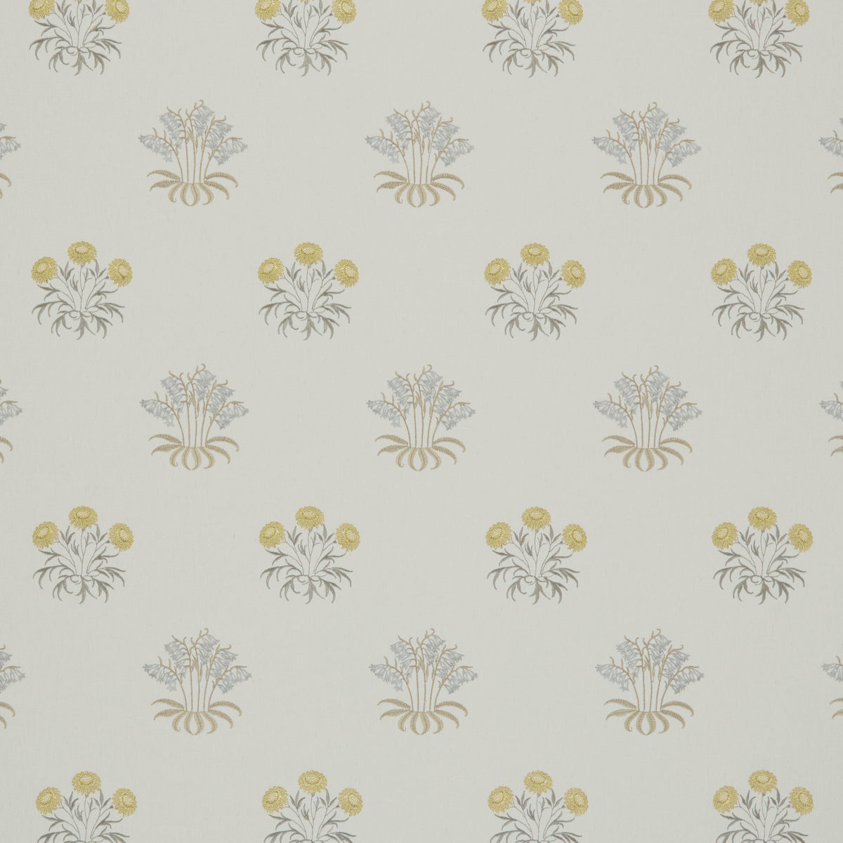 STOUT TEXTILES  DRAPERY,EMBROIDERIES TRADITIONAL, FLORAL GOLD   - 7862-3