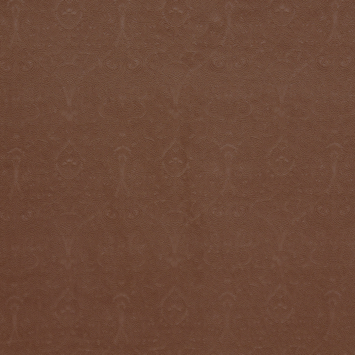 STOUT TEXTILES  UPHOLSTERY,VELVET TRADITIONAL, FLORAL SIENNA   - 7863-2
