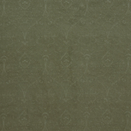 STOUT TEXTILES  UPHOLSTERY,VELVET TRADITIONAL, FLORAL OLIVE   - 7863-6
