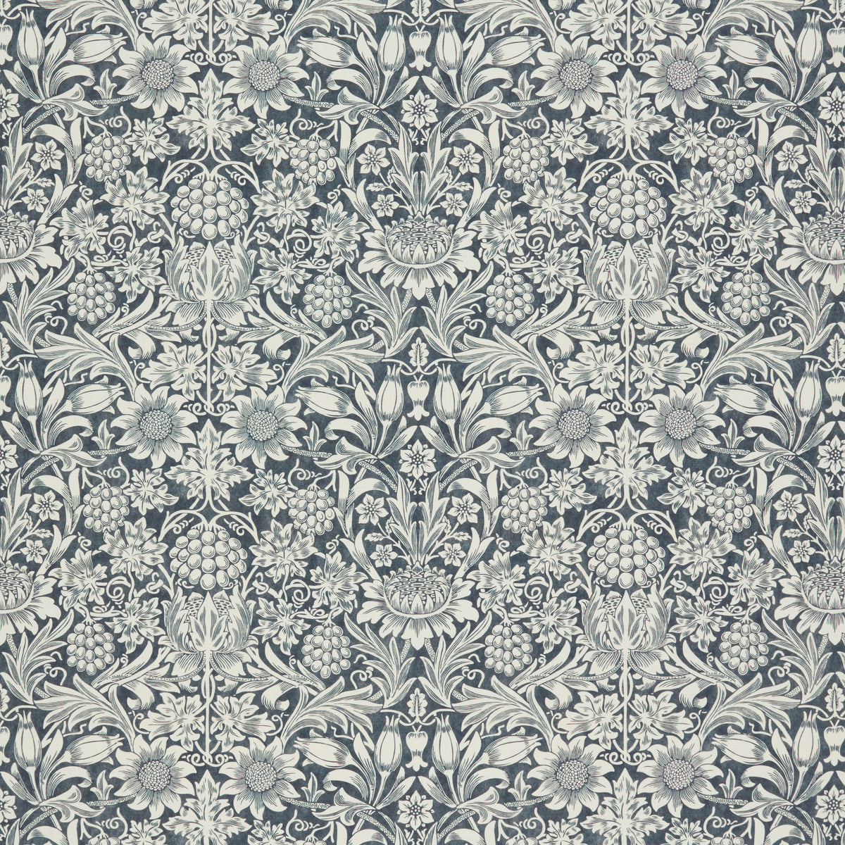 STOUT TEXTILES  MULTIPURPOSE,PRINT TRADITIONAL, FLORAL INDIGO,INK   - 7867-2