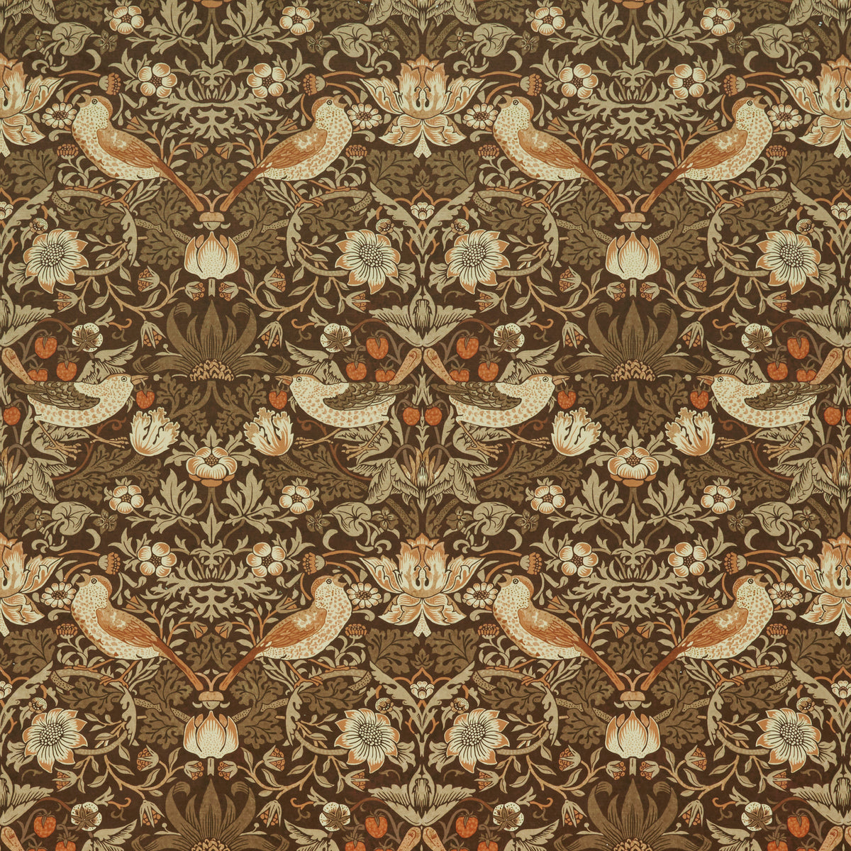 STOUT TEXTILES  UPHOLSTERY,VELVET TRADITIONAL, ANIMAL MOTIF HENNA   - 7870-1