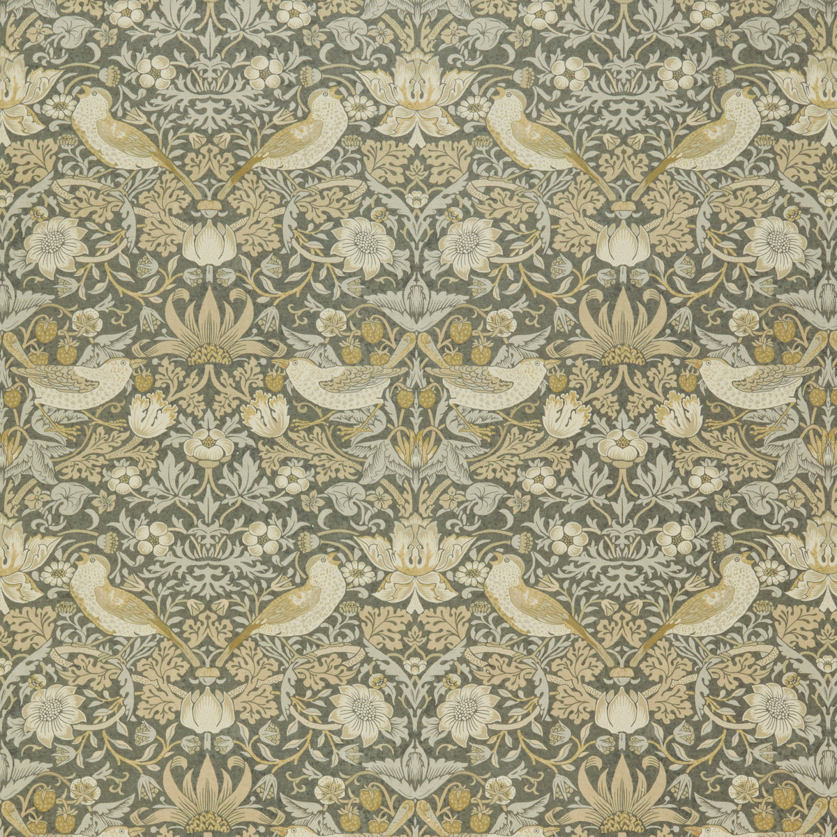 STOUT TEXTILES  UPHOLSTERY,VELVET TRADITIONAL, ANIMAL MOTIF GREY   - 7870-2