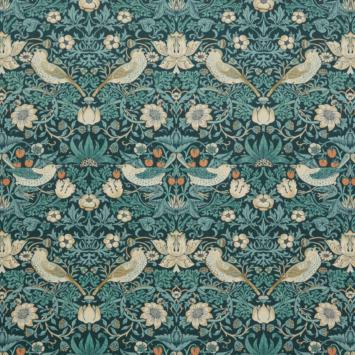 STOUT TEXTILES  UPHOLSTERY,VELVET TRADITIONAL, ANIMAL MOTIF NAVY   - 7870-3