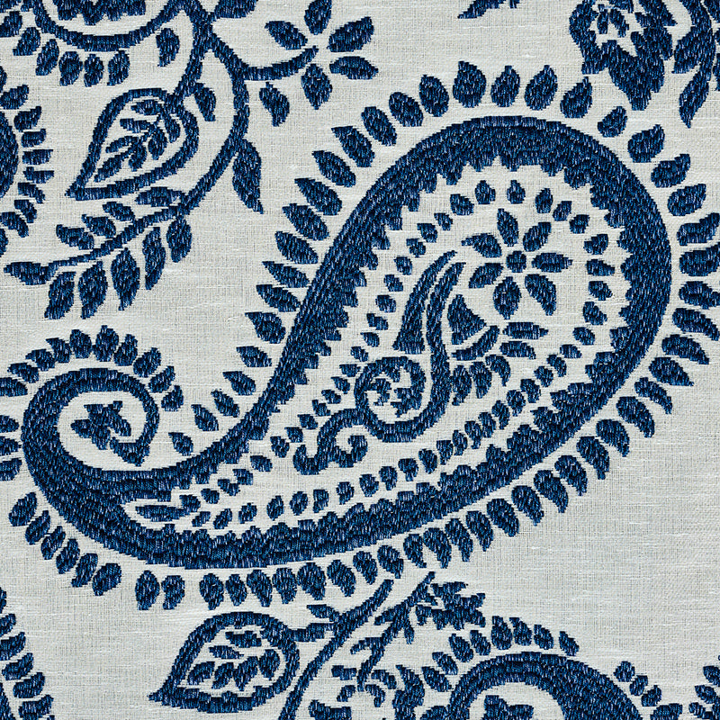 SCHUMACHER FABRIC  NEW TRADITIONAL MILENA PAISLEY   BLUE   - 78722