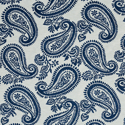 SCHUMACHER FABRIC  NEW TRADITIONAL MILENA PAISLEY   BLUE   - 78722