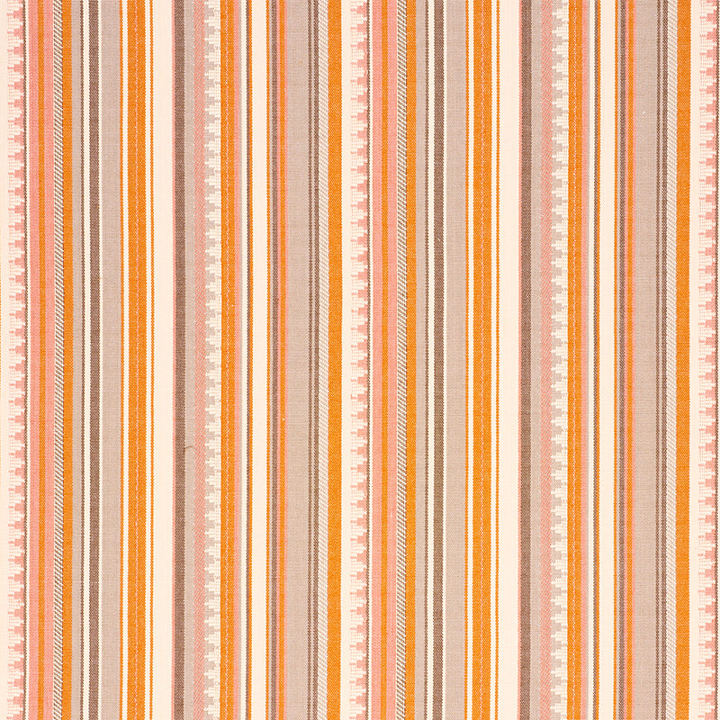 SCHUMACHER  OPEN SKY ZUNI STRIPE PATTERN WOVENS PATTERN WOVENS ORANGE , PINK   - 78732