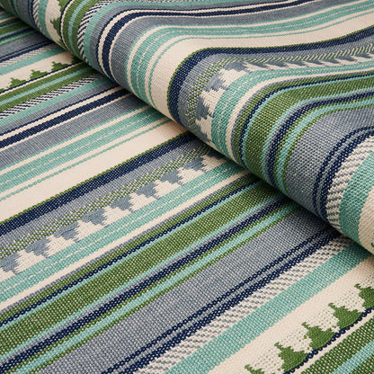 SCHUMACHER  OPEN SKY ZUNI STRIPE PATTERN WOVENS PATTERN WOVENS AQUA   - 78733