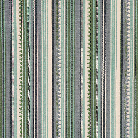 SCHUMACHER  OPEN SKY ZUNI STRIPE PATTERN WOVENS PATTERN WOVENS AQUA   - 78733