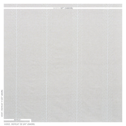 Light gray wallpaper with faint white vertical lace stripe pattern and subtle textured finish.
