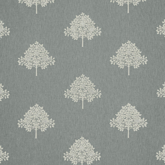 STOUT TEXTILES  DRAPERY,EMBROIDERIES TRADITIONAL, LEAF DRESDEN,SLATE   - 7875-4