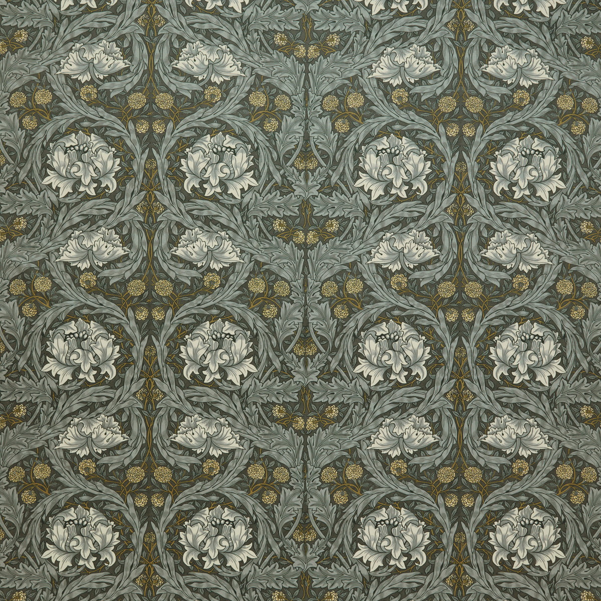 STOUT TEXTILES  UPHOLSTERY,VELVET TRADITIONAL, LEAF STEEL   - 7877-2