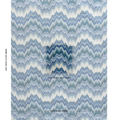 SCHUMACHER  EARTH AND SKY BEZIQUE FLAMESTITCH VELVET   Lapis   - 78792