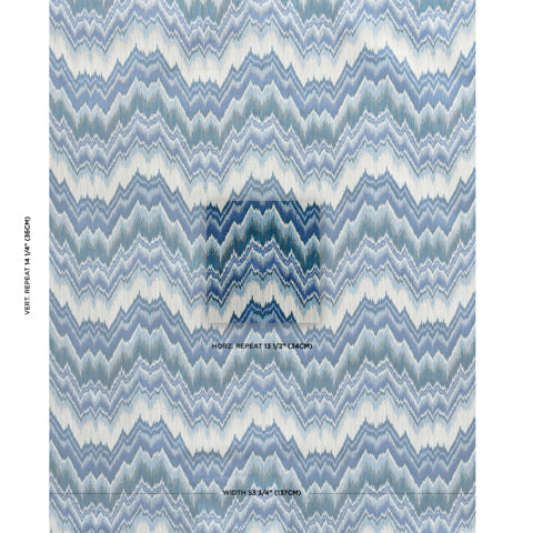 SCHUMACHER  EARTH AND SKY BEZIQUE FLAMESTITCH VELVET   Lapis   - 78792