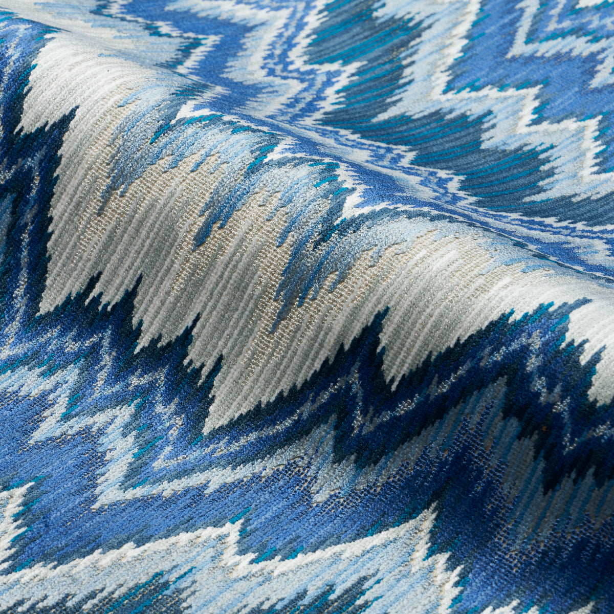 SCHUMACHER  EARTH AND SKY BEZIQUE FLAMESTITCH VELVET   Lapis   - 78792