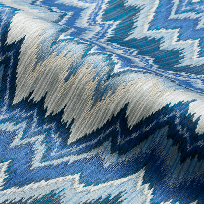 SCHUMACHER  EARTH AND SKY BEZIQUE FLAMESTITCH VELVET   Lapis   - 78792